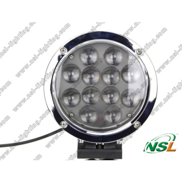 7 pouces 5100lm Rond 12PCS X 5W CREE LED Noir/Argent Logement Spot Flood 60W CREE Travail Offroad Conduite Brouillard Phare 12V24V pour 4X4 Jeep SUV Auto